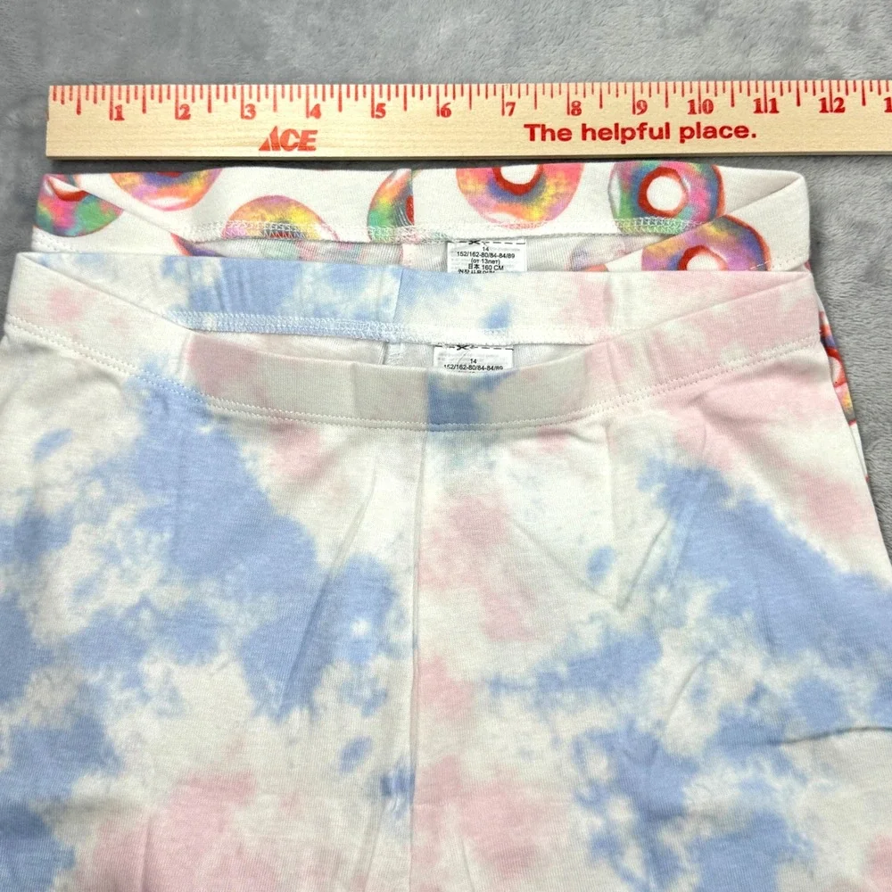 GAP KIDS Pajama Set Lot Kids 14 Multi Donut Tie Dye Organically Grown Cotton NWT